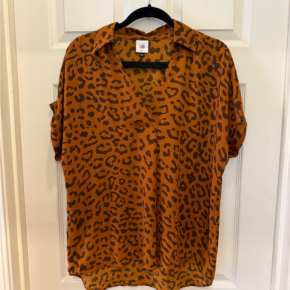 Cabi Replay Leopard Print Blouse
